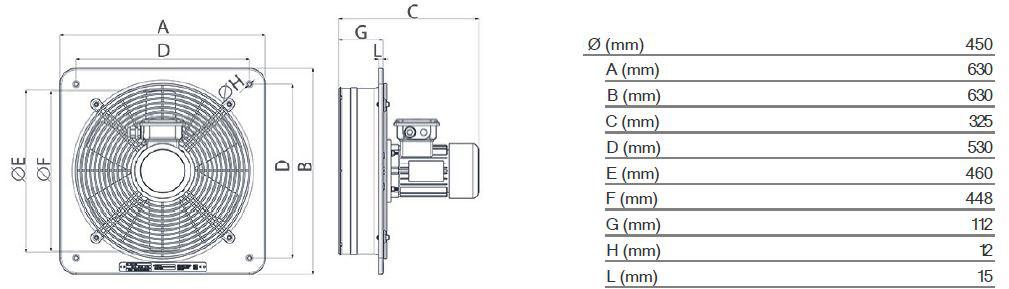 Vortice Осевой вентилятор для потенциально взрывоопасных сред E-atex 40308 - Вид №4