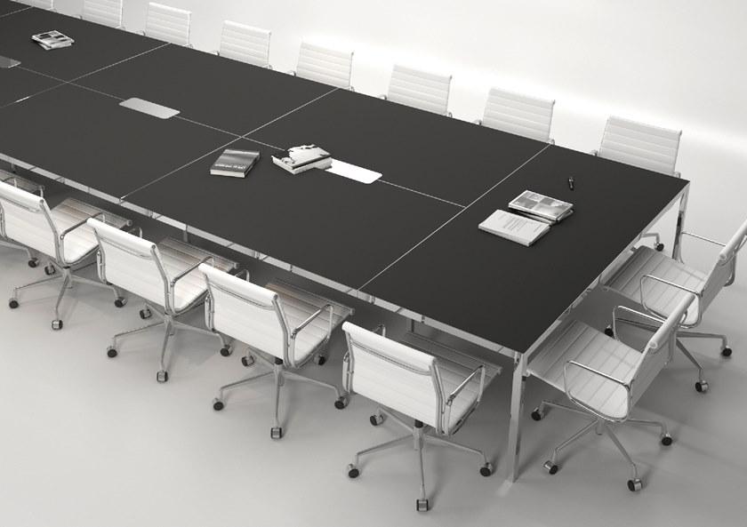 Elitable Стол для переговоров из фанерованной древесины с системой управления кабелями Cube sun-id-1445721 - Вид №3