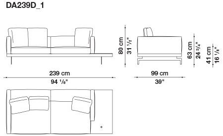 B&B Italia 3-х местный тканевый диван Dock sun-id-1376507 - Вид №126