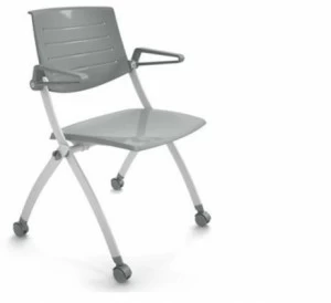 Ares Line Штабелируемый складной пластиковый стул на колесиках Zero9 family