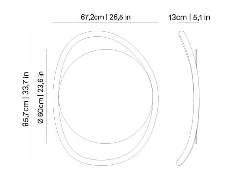 Круглый орех зеркало с рамкой NOMON Unut ARCH-00104783 - Вид №4