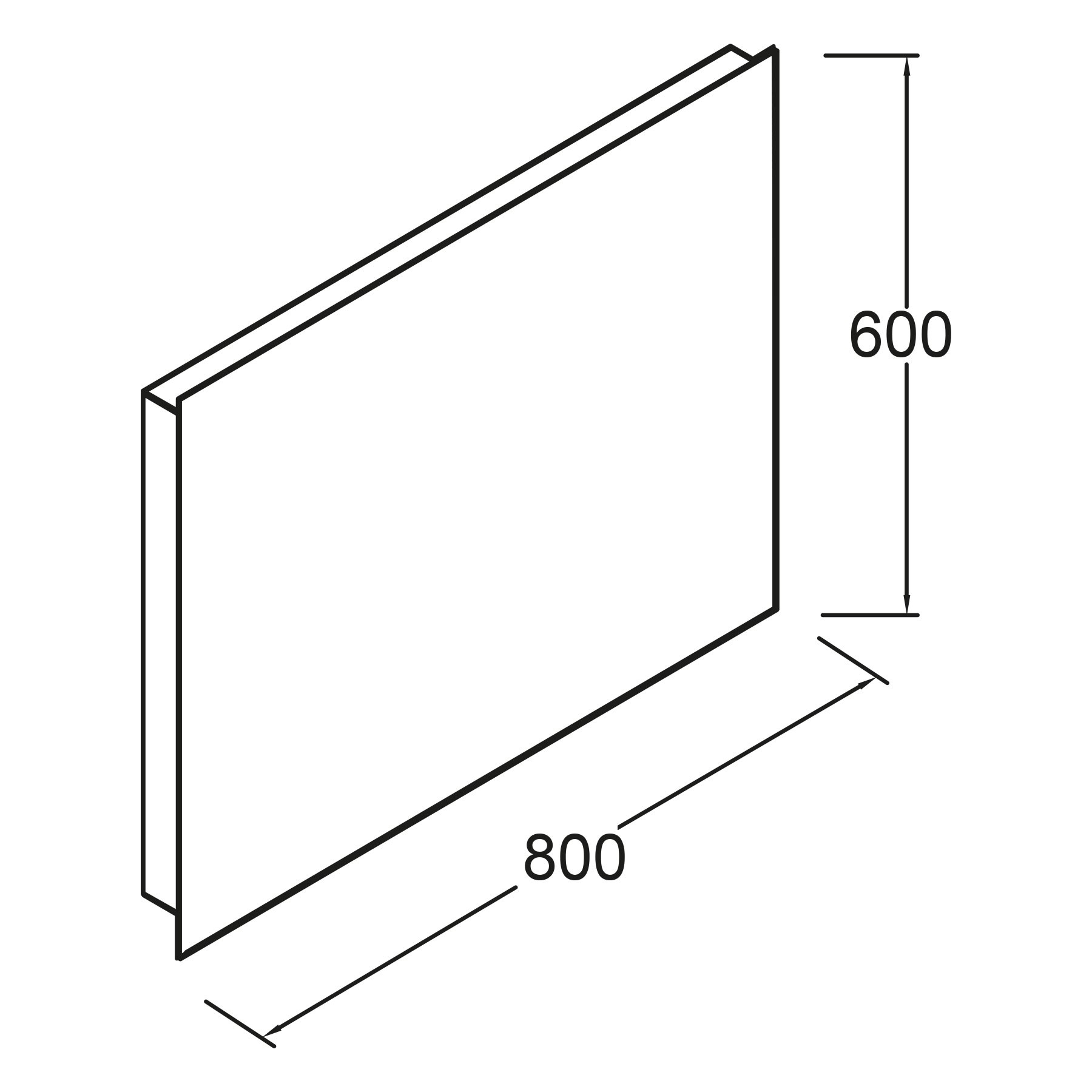 20740 SALGAR Зеркало REFLEXO 800 LED light (13,44 Вт) IP44 800 x 600 мм  - Вид №2