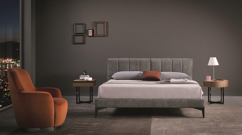 Bodema Двуспальная кровать с обивкой из ткани sun-id-1349605 - Вид №2