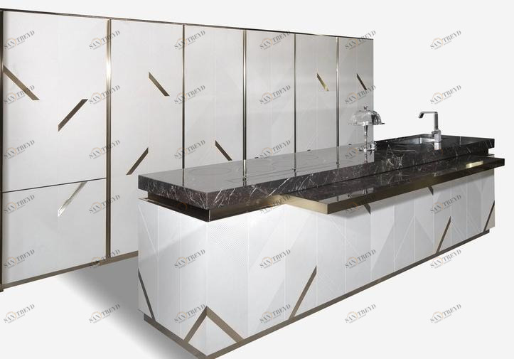 Visionnaire Кухня из мрамора с островом sun-id-1373903