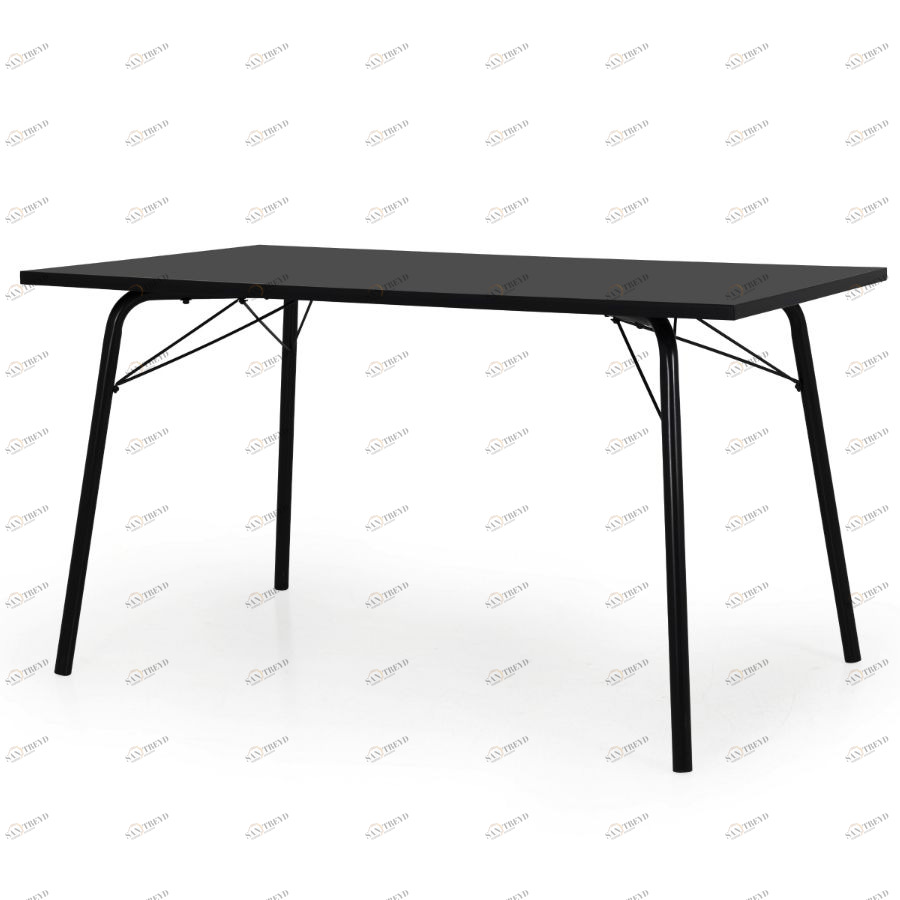 Стол обеденный Tenzo Daxx, 75х140х80 см, меламин/металл, серо-черный 7182034
