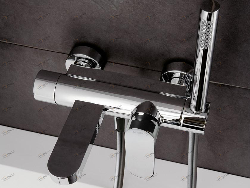 ZAZZERI Смеситель для ванны настенный из латуни с ручным душем Trend x sun-id-1407180