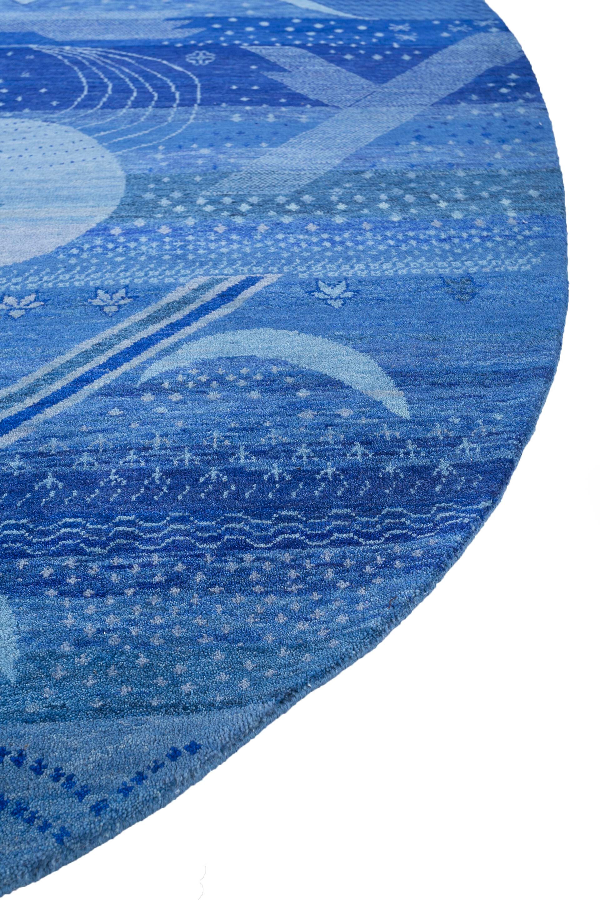 Шерстяной овальный ковер ручной работы Jaipur Rugs Brahmaand-A Cosmic Affair ARCH-00051093 - Вид №2