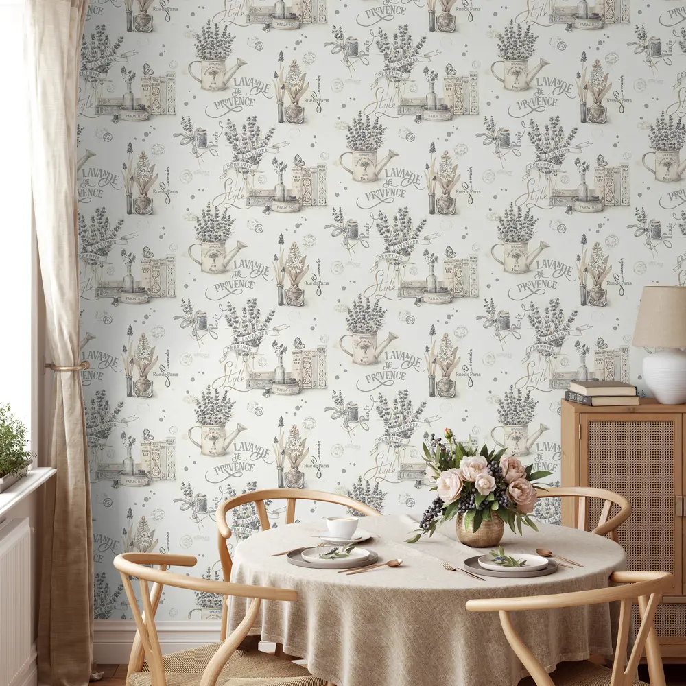 Обои флизелиновые Home Color Lavande серые 1.06 м HC71985-14 PALITRA HOME STLM-2153954 - Вид №3