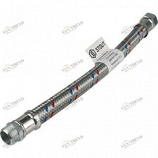 Гибкая подводка для воды НР 3/4 х ВР 3/4 STOUT - 500 мм SHF0205182020