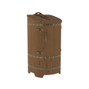 1677 Фитобочка со скосом "Стандарт" цвет орех, покрытие тиковым маслом, фурнитура 409 Alyarus