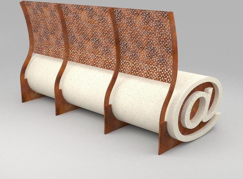 Manufatti Viscio Реконструированная каменная скамья со спинкой sun-id-1366442 - Вид №1