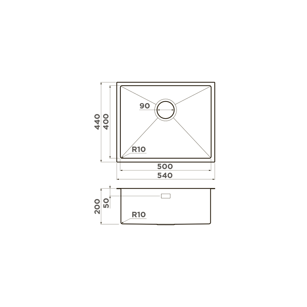Кухонная мойка Taki 54-U/IF GM OMOIKIRI 4973107 - Вид №5
