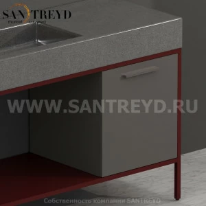 SD4548AT2 Тумба с открывающейся правой створкой (с 1 стеклянной полкой) Globo