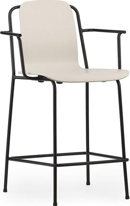 601966 Барное кресло 65 см Черная сталь / светло-серый Normann Copenhagen Studio