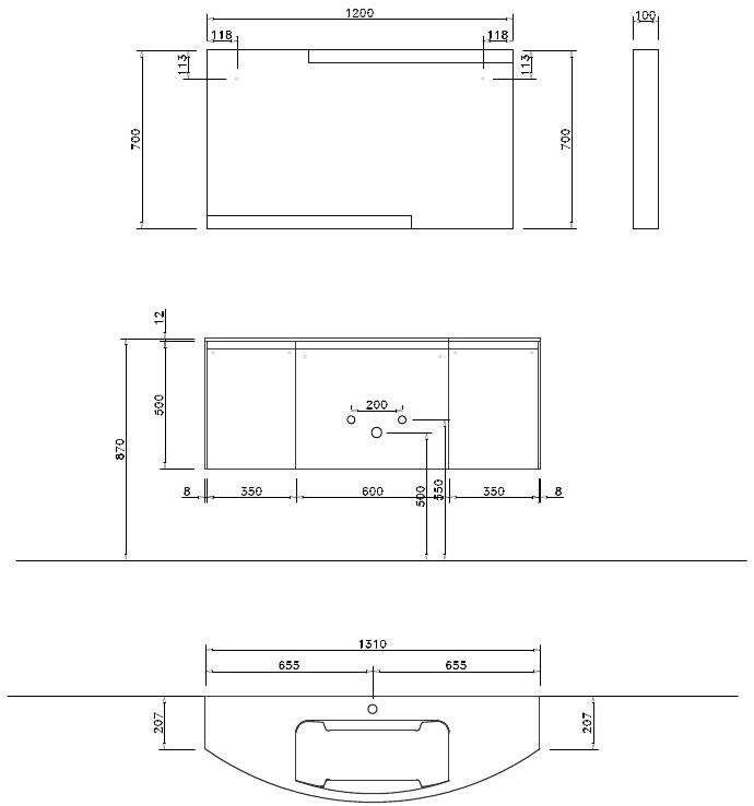 NOVELLO Настенная тумба под умывальник из пластмассы с ящиками и зеркалом Calix xl sun-id-1442973 - Вид №1