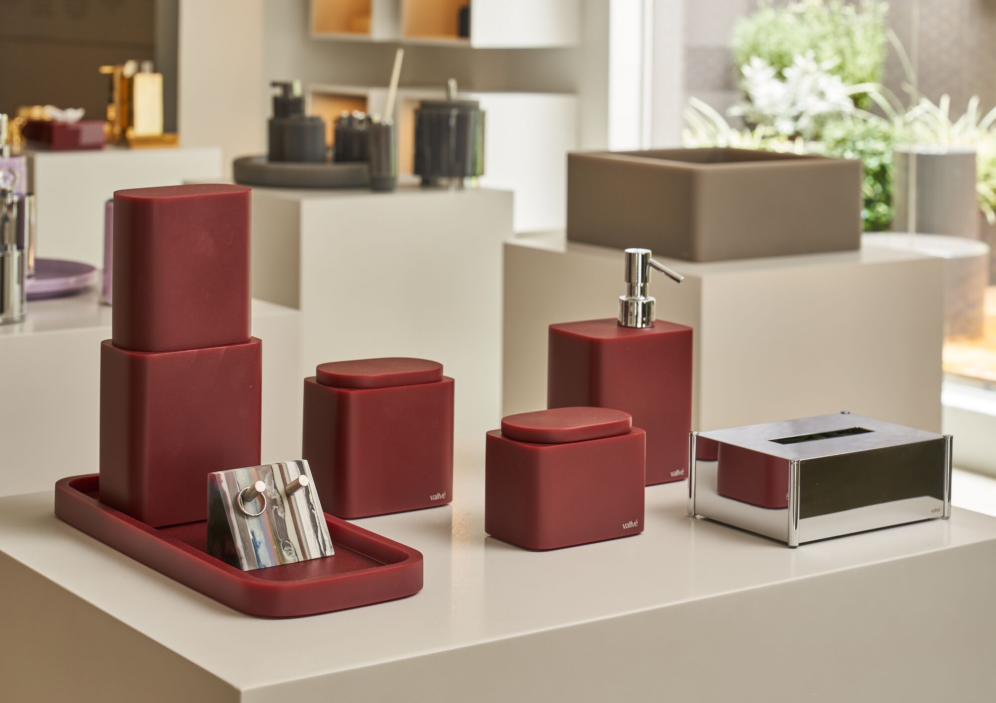 Держатель для хлопковых палочек из смолы с крышкой Vallvé набор ARCH-00033916 - Вид №9