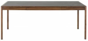 BassamFellows Рабочий стол из массива дерева с ящиками и кожаной столешницей Leather desk Cb-311 / cb-311p