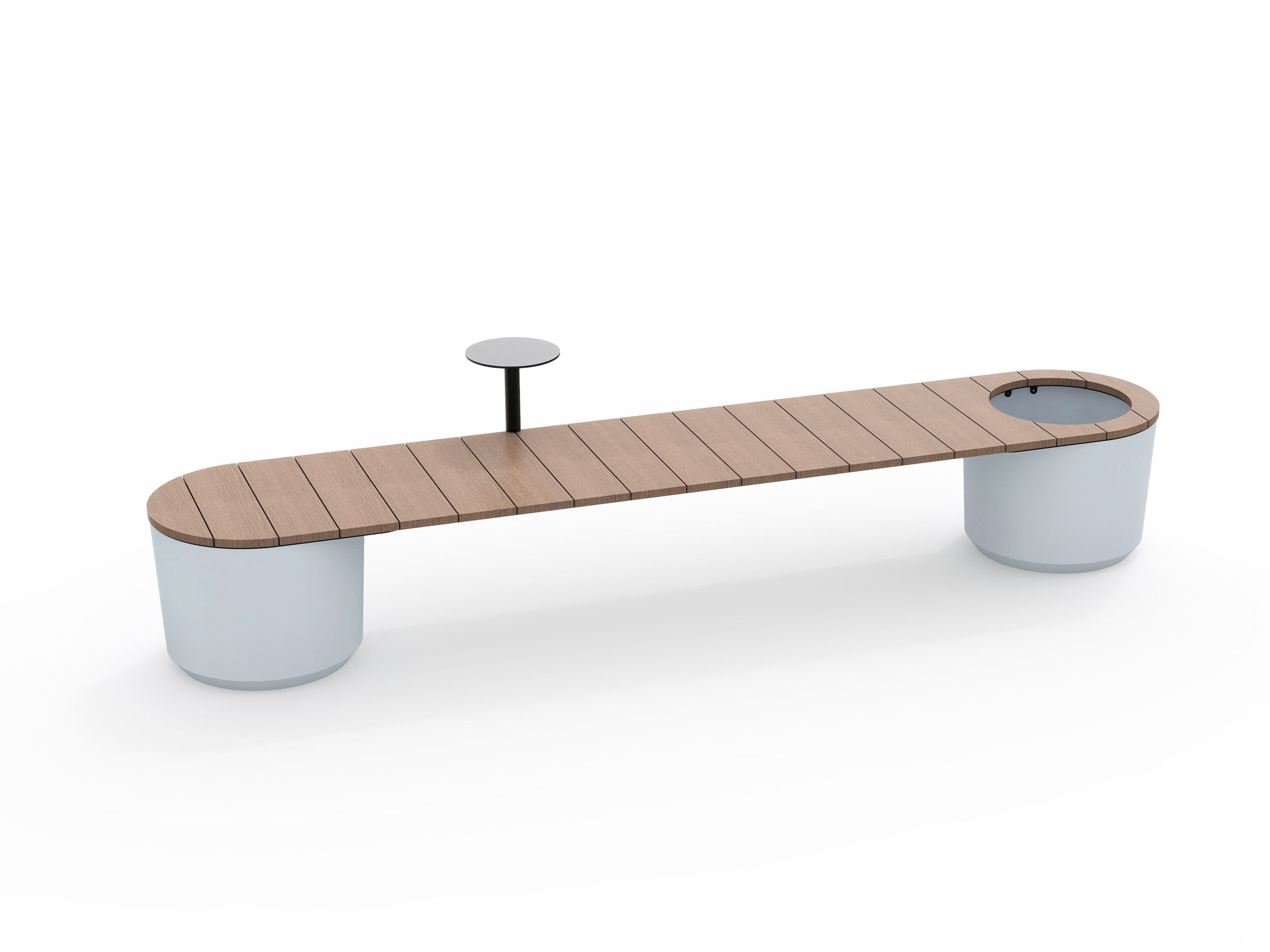 Бетонная скамейка со встроенным плантатором Betoni Simple Benches ARCH-00107248 - Вид №1