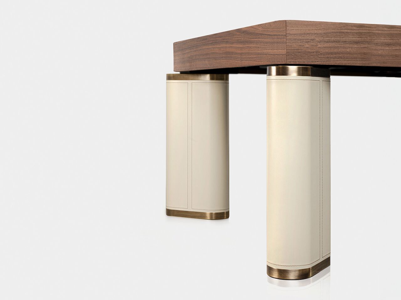 Прямоугольный бильярдный стол из кожи и грецкого ореха Hermelin biliardi современные игровые столы ARCH-00001603 - Вид №1