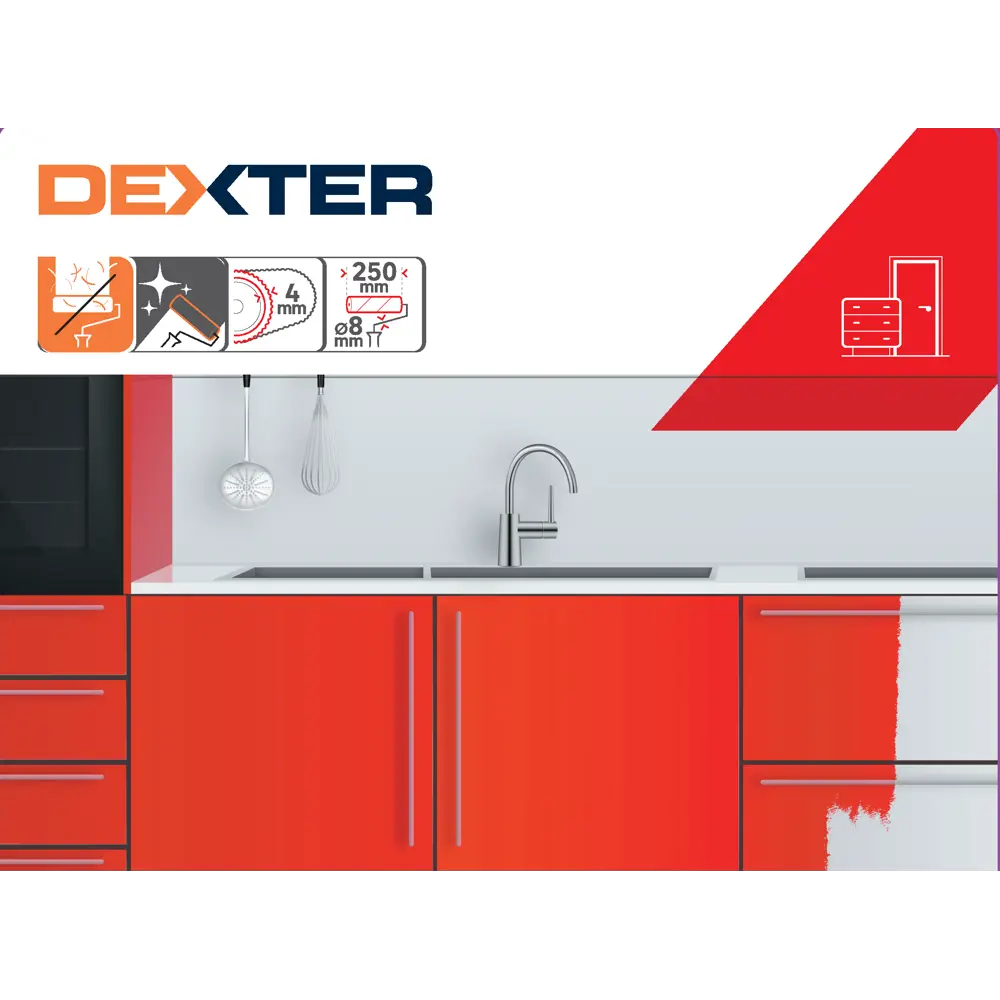 Валик Dexter для лакирования поверхностей 250 мм 82800671 STLM-0036130 - Вид №4