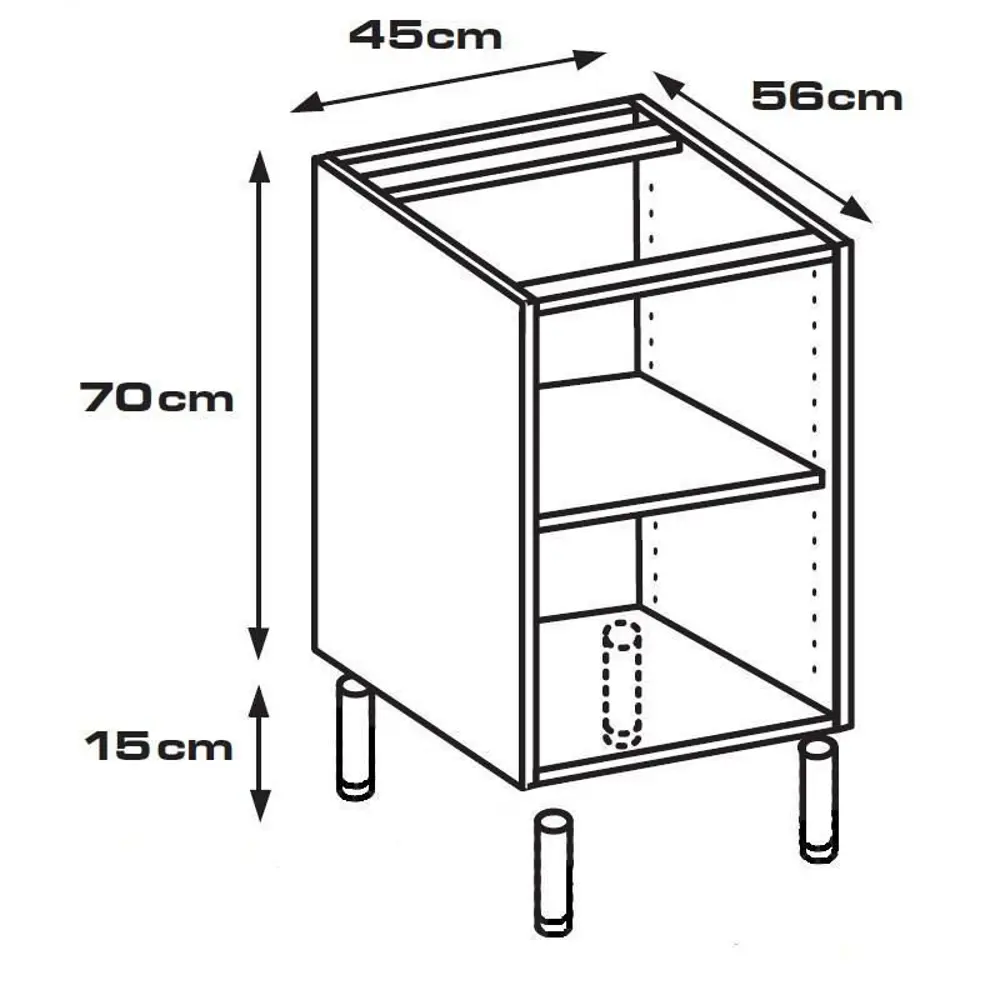 Каркас напольный 45x70x56 см, ЛДСП, цвет белый DELINIA STLM-2001967 - Вид №6