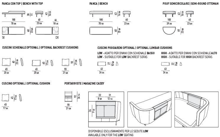 Minotti Диван из ткани Torii sun-id-1376226 - Вид №9