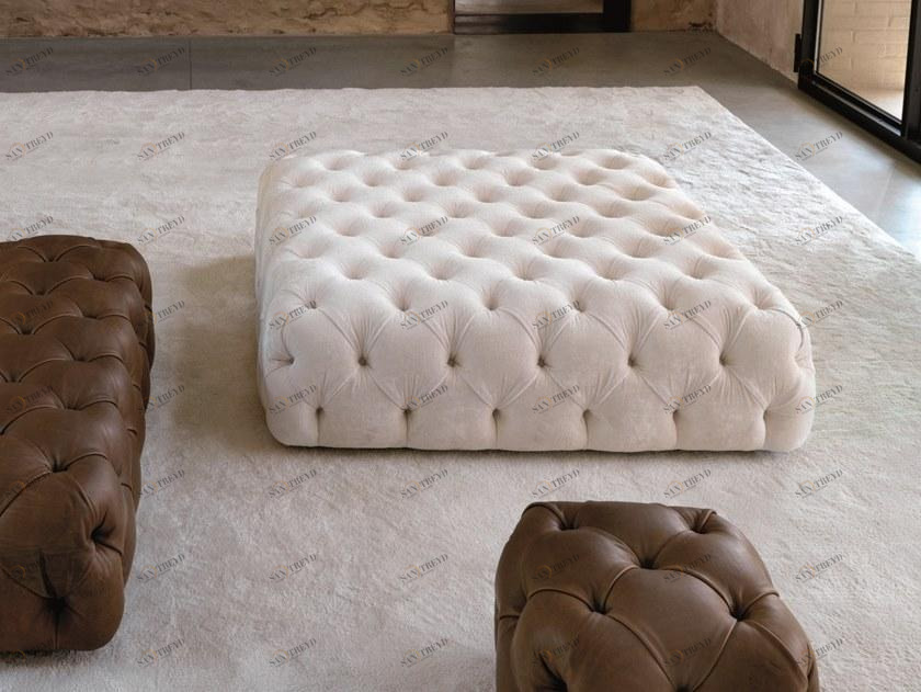 Désirée divani Квадратный кожаный пуф sun-id-1435374