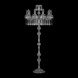 Торшер хрустальный 152х68 см никель Bohemia Ivele 71101T/10/210 A NB BOHEMIA IVELE СВЕЧА 00-3889383 Прозрачный;серебро