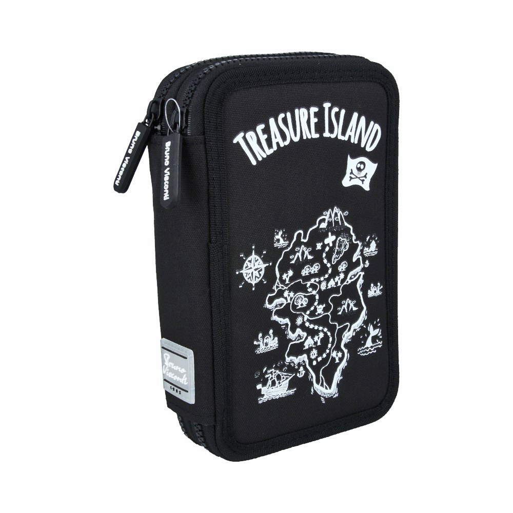 14-051/06 Пенал на молнии два отделения 20 x 12 x 3.5 см "Остров сокровищ" Bruno Visconti 