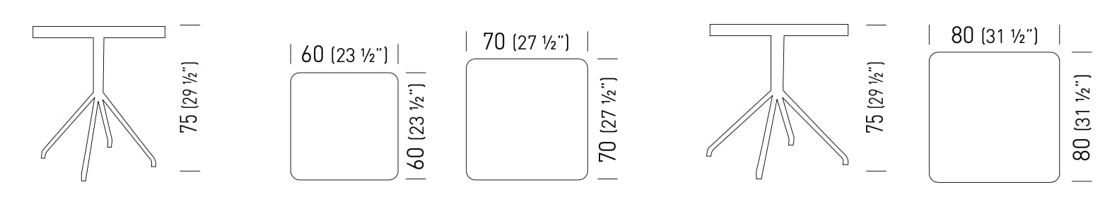 Квадратный стол из мрамора или керамогранита GABER LOL MARBLE & PORCELAIN SQUARE ARCH-00149668 - Вид №3