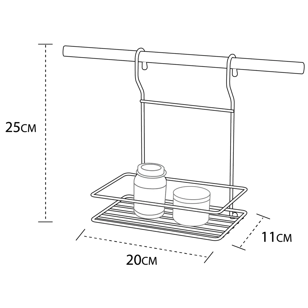 Полка малая Delinia 20x11x25 см сталь цвет хром STLM-2170598 - Вид №7