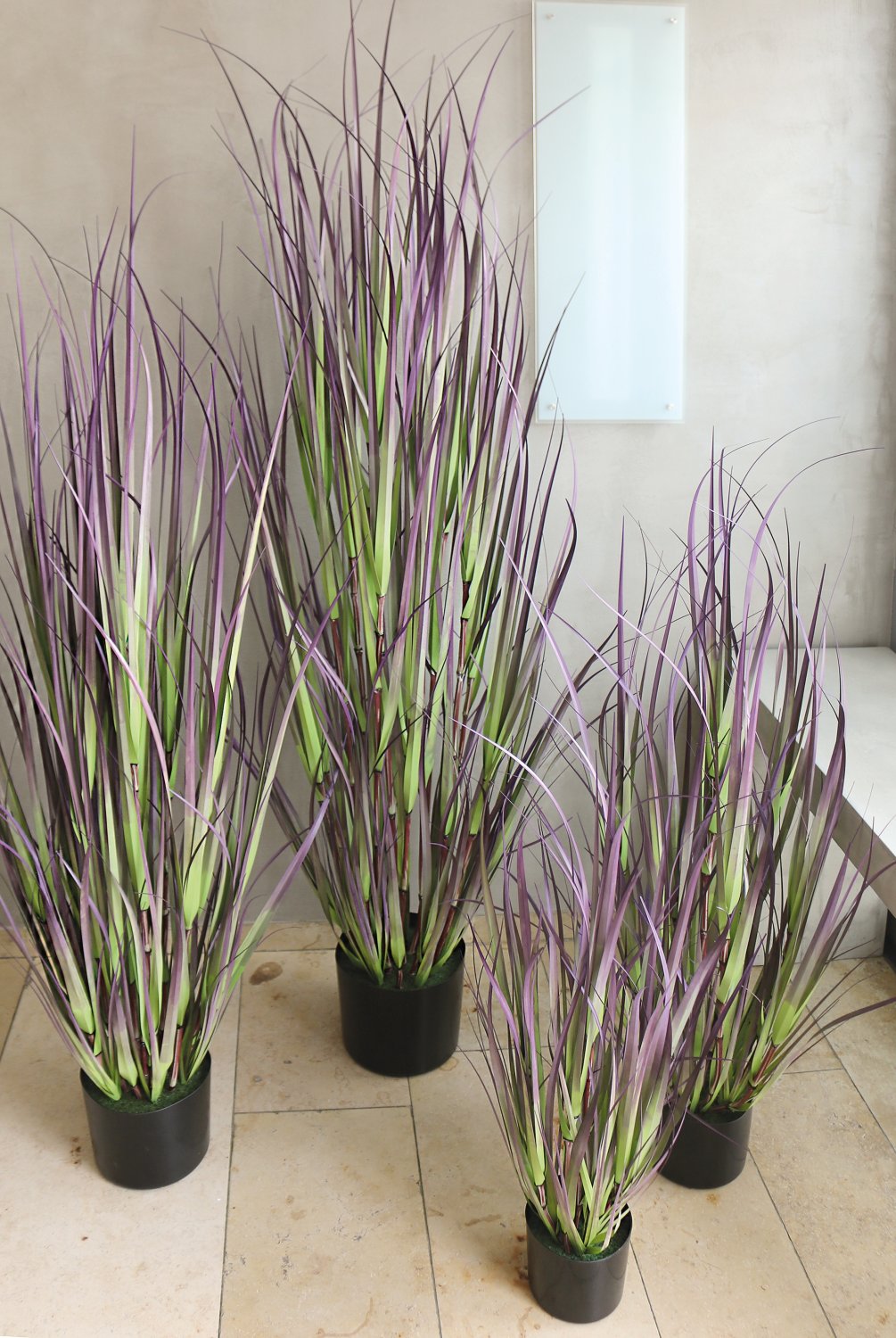 4551 805 a3 Кустарник имитация травы, горшечный, 150см, зелено-розовый H-andreas  - Вид №4