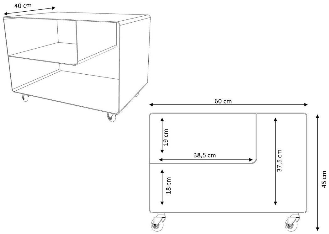 müller möbelfabrikation Стальная тележка для телевизора Mobile line R 106n - Вид №3