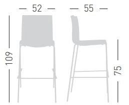 GABER Табурет из технополимера со спинкой Fuller sun-id-1455046 - Вид №6