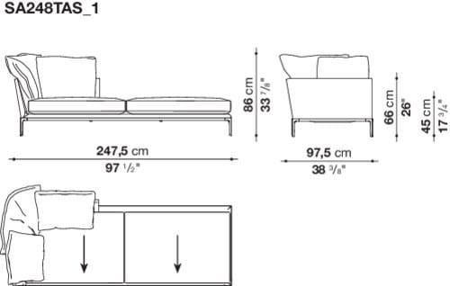 Угловой диван из ткани B&B Italia Атолл ARCH-00091854 - Вид №37