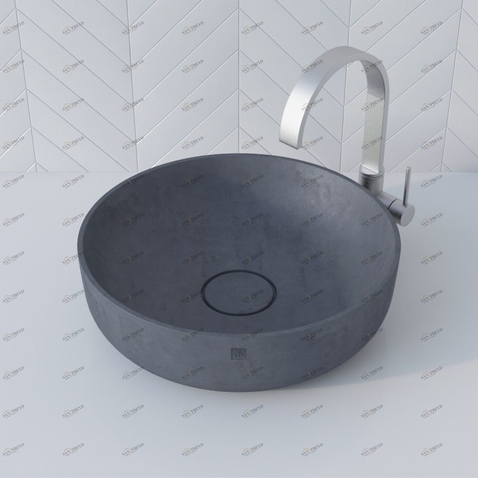 WB603GRAFIT Накладная раковина на столешницу  круглая BetOn 