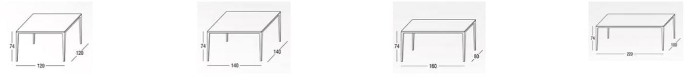 Marac Прямоугольный обеденный стол из алюминия Teddy sun-id-1346993 - Вид №4