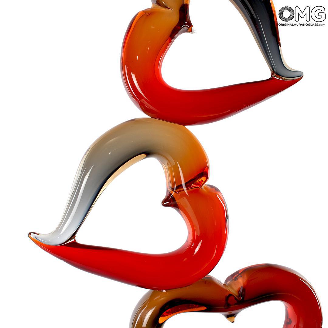 4793 ORIGINALMURANOGLASS Скульптура Любовь в сердце - муранское стекло OMG 50 см  - Вид №1