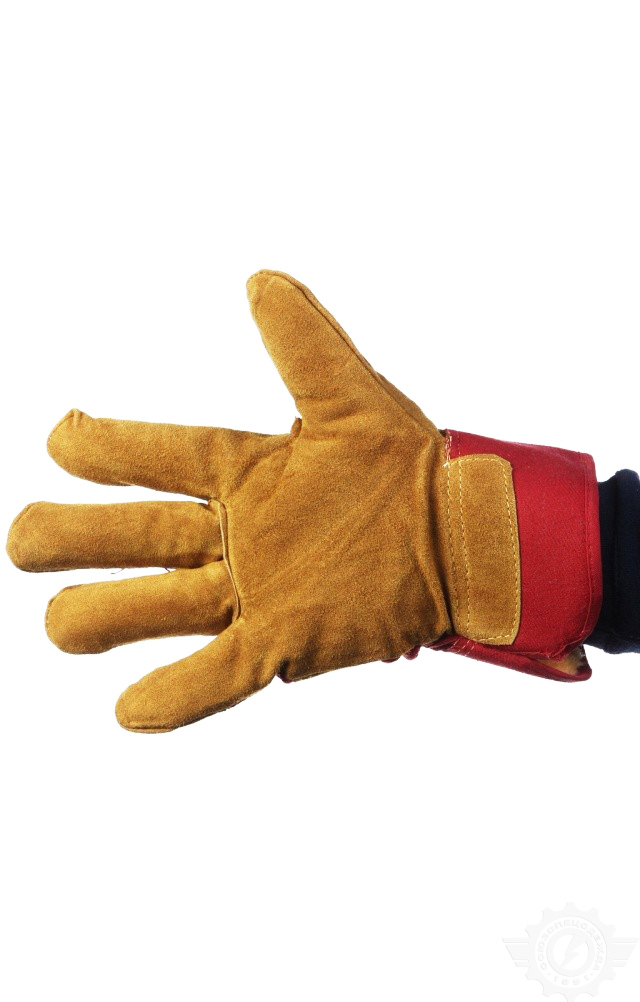 58852 Перчатки спилковые комбинированные утепленные  Средства защиты рук  размер Спецодежда  - Вид №1