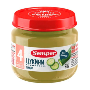 Пюре Цукини с 4 месяцев Semper 80 г