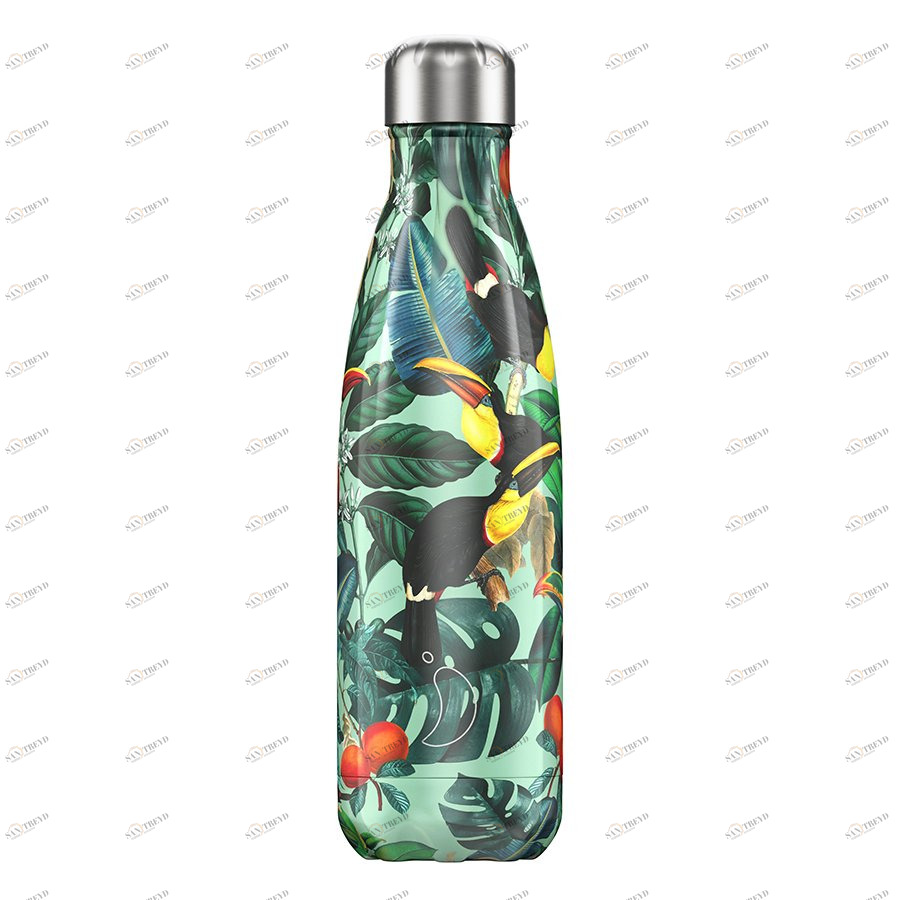 Термос 500 мл зеленый Tropical Toucan CHILLY'S BOTTLES ДИЗАЙНЕРСКИЕ 00-3948035 Зеленый 