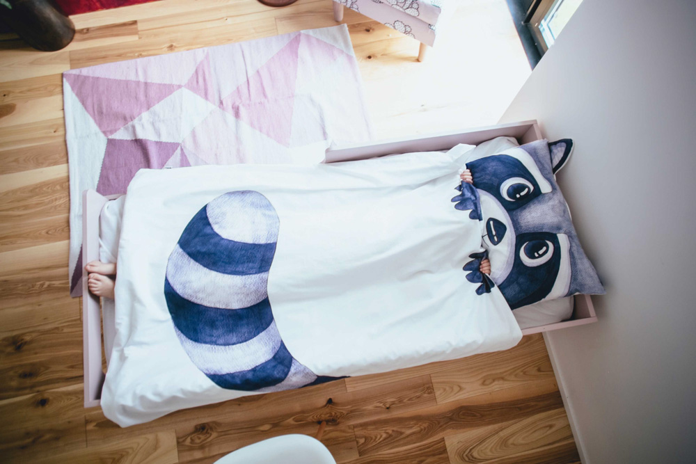 Комплект детского постельного белья "Енот" VAMVIGVAM  282094 Белый;серый Santreyd  - Вид №3