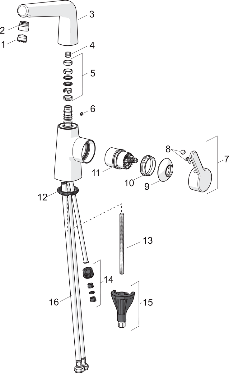 Oras 3009F Смеситель для умывальника с клапаном, 3 V 3009F Inspera Хром  - Вид №4