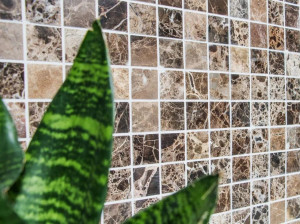 Темная мраморная мозаика Emperador