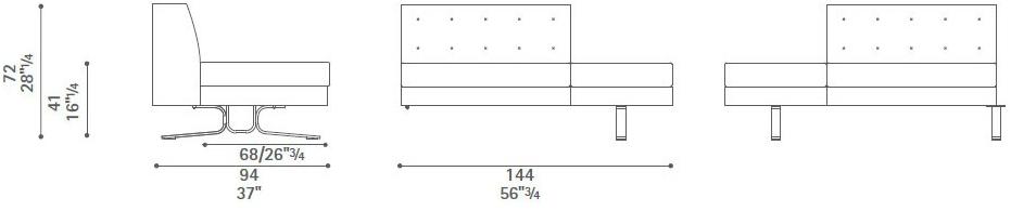 Poltrona Frau Модульный кожаный диван La collezione - divani e poltrone sun-id-1379532 - Вид №6