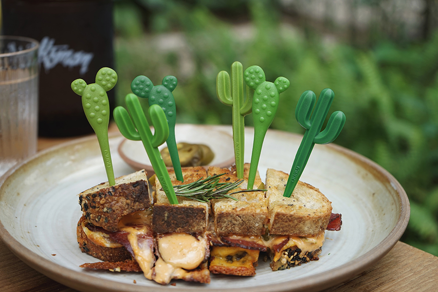 QL10285-GN Набор шпажек для канапе cactus, зеленый Qualy  - Вид №1