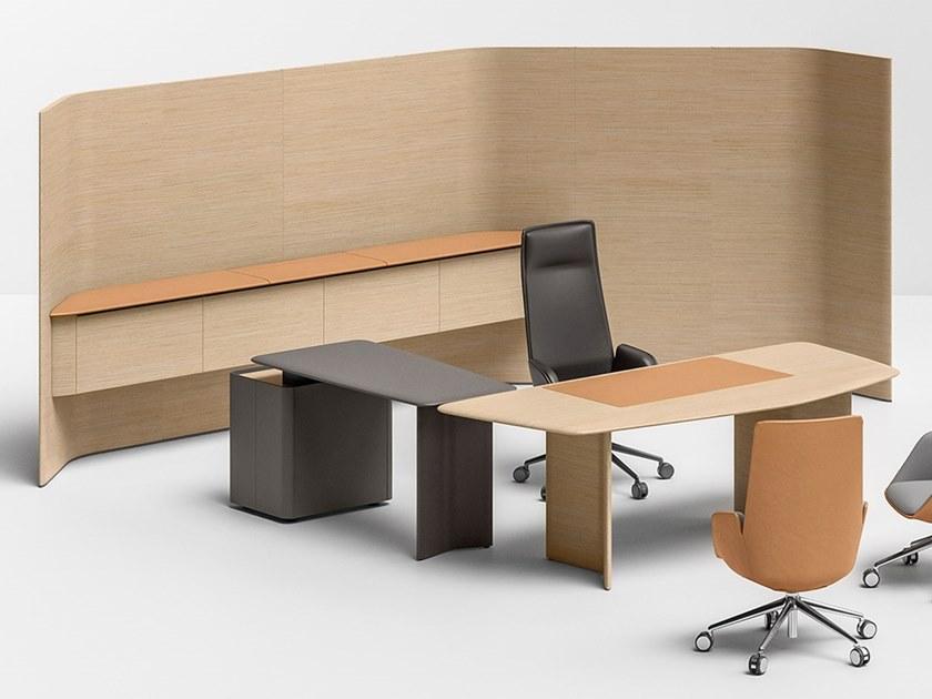 Poltrona Frau Отдельностоящая офисная перегородка из кожи L'ufficio - sistemi direzionali sun-id-1510678 - Вид №1