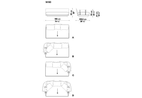 Секционный диван B&B Italia Noonu ARCH-00013428 - Вид №21