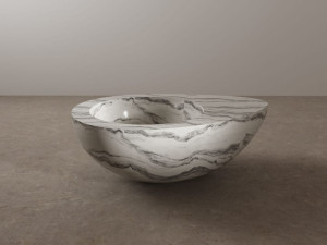 Мраморный овальный журнальный столик