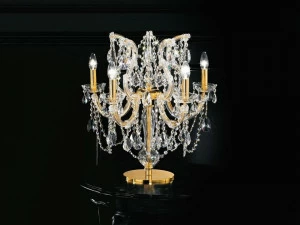 Masiero Настольная лампа из окрашенного металла с кристаллами Maria teresa